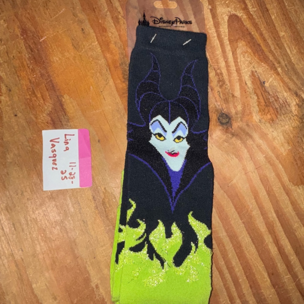 Disney Maleficent Black and Green Socks